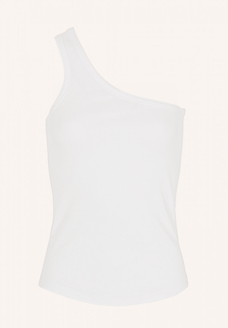 charly one shoulder top | off white