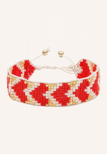 heart bracelet | poppy-red